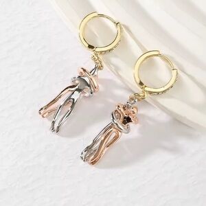 Just In ✨ Abstract Gold Drop Earrings Modern Minimalist